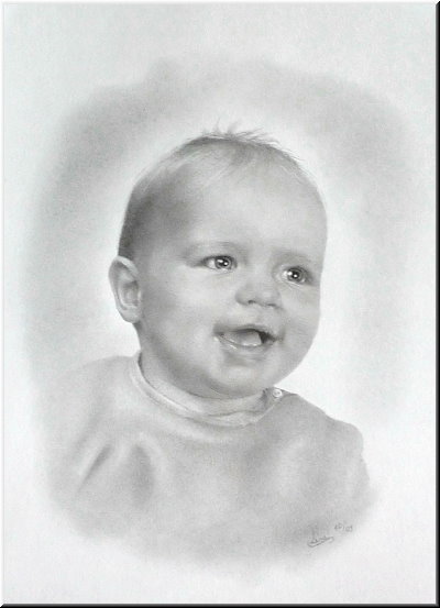 Portraitzeichnung eines Kleinkindes