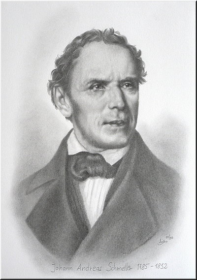 Portraitzeichnung "Johann Andreas Schmeller"
