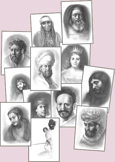 Portraits zu dem Buch "The Nine Books of King David"