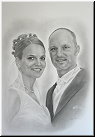 Doppelportrait eines Brautpaares