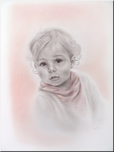 Portraitzeichnung eines Kleinkindes